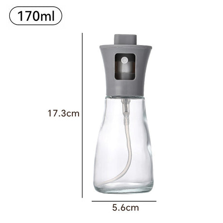 Pulverizator pentru Ulei, Vivimall, Pulverizator din Sticla pentru Otet sau Alte Lichide, Simplu Reincarcabil, Multifunctionale, 17.3 x 5.6 cm, Capacitatea 170 ml, Gri - vivimall.ro
