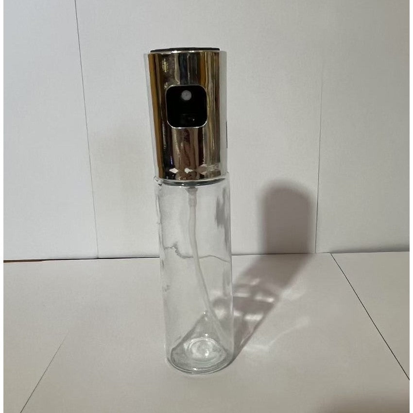 Pulverizator Ulei, Otet, Vivimall, din Sticla, 100 ml, Reincarcabil, 18.3 x 4.3 cm, Capac Lucios, Argintiu - vivimall.ro