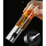 Pulverizator Ulei, Otet, Vivimall, din Sticla, 100 ml, Reincarcabil, 18.3 x 4.3 cm, Masura 90 ml, Capac Lucios, Auriu - vivimall.ro