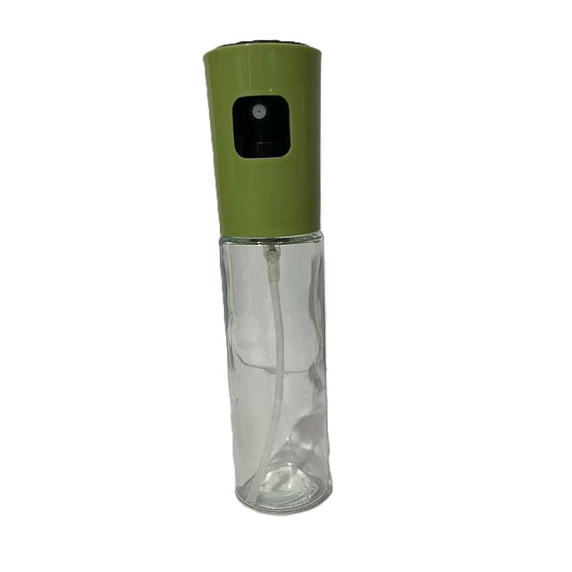 Pulverizator Ulei, Otet, Vivimall, din Sticla, 100 ml, Reincarcabil, 18.3 x 4.3 cm, Masura 90 ml, Capac Mat, Verde - vivimall.ro