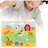 Дървен пъзел Монтесори - модел ферма | PuzzleEdu 1
