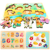 Puzzle Montessori din Lemn pentru Copii, Vivimall, 3D, 0-3 Ani, Model Fructe, Educativ, Intuitiv, Creativ, 9 Piese, 30x22.5x0.8 cm, Multicolor - vivimall.ro