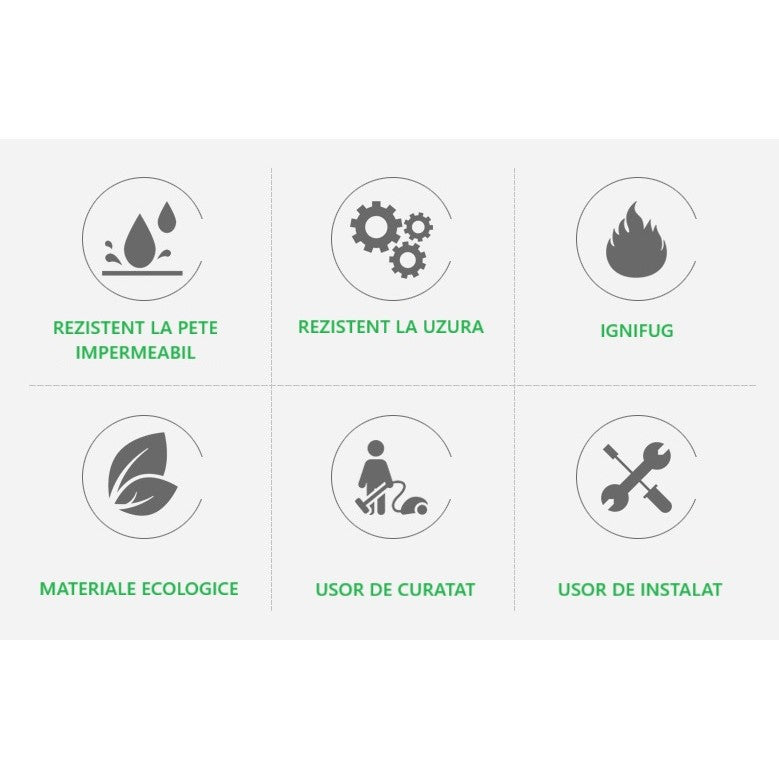 Set 36 Placi Autoadezive pentru Pardoseala, Flippy, din PVC, Impermeabil, Ignifug, Usor de Curatat, Dimensiune Placa 91.44 x 15.24 cm, Grosime 1.5 mm, Acoperire 5 m2, Model 7, Caramiziu - vivimall.ro