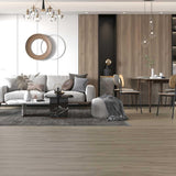 Set 36 Placi Autoadezive pentru Pardoseala, Flippy, din PVC, Impermeabil, Ignifug, Usor de Curatat, Dimensiune Placa 91.44 x 15.24 cm, Grosime 1.5 mm, Acoperire 5 m2, Model 14, Maro - vivimall.ro