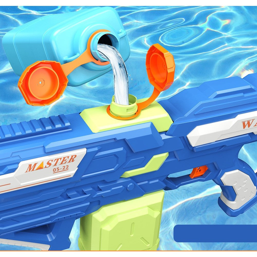 Pistol cu Apa pentru Copii, Rezervor 600ml, Vivimall, 14ani+, cu baterie 1500mAh, Electric Burst, Albastru/Verde, 800ML - vivimall.ro
