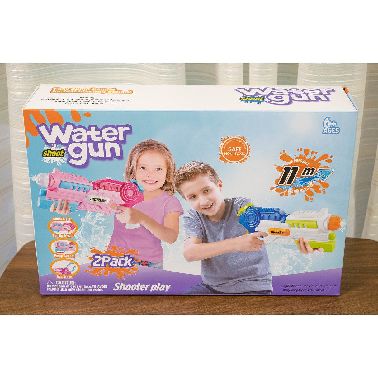 Set 2 Pistoale Apa Roz + Albastru | AquaTwins - vivimall.ro