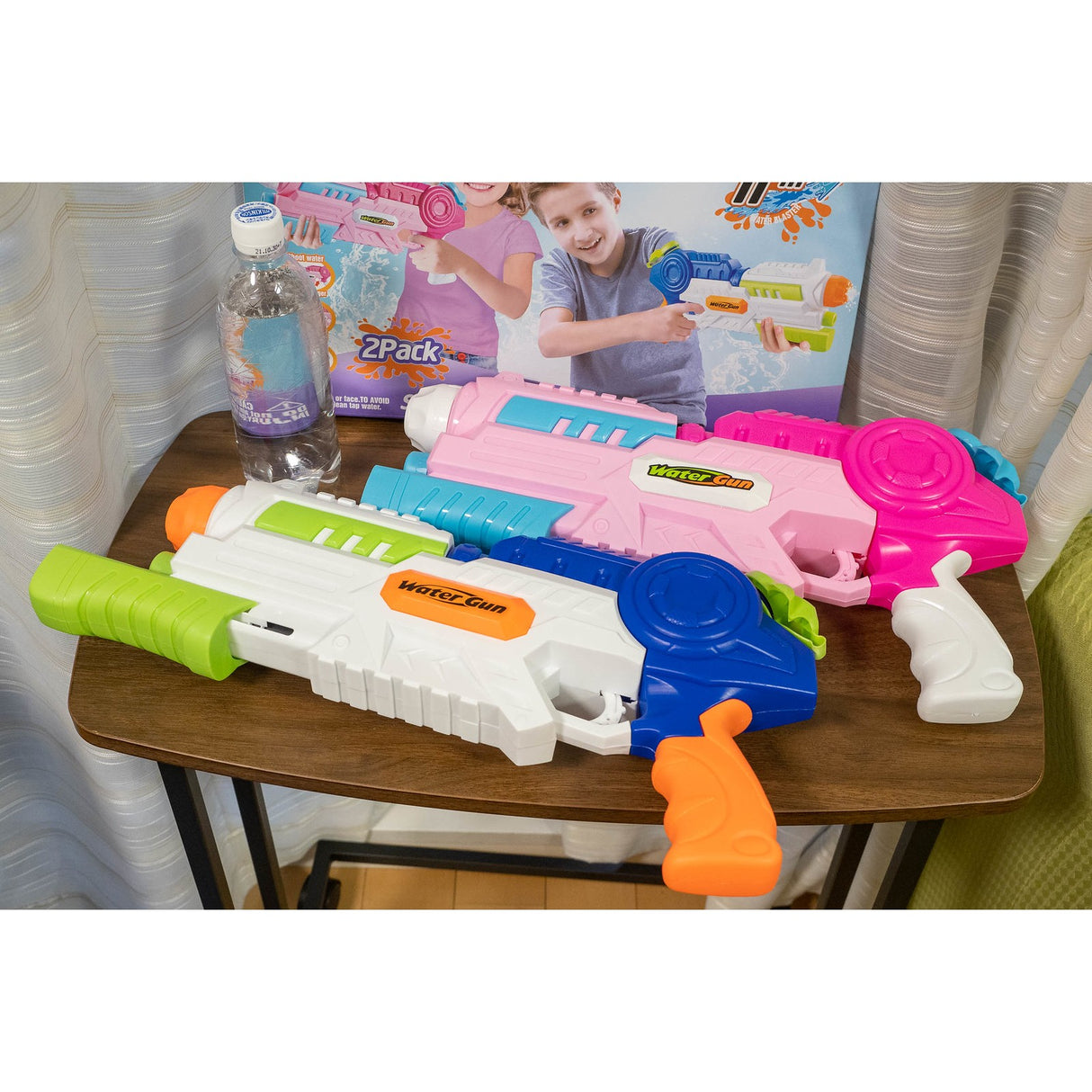 Set 2 Pistoale Apa Roz + Albastru | AquaTwins - vivimall.ro