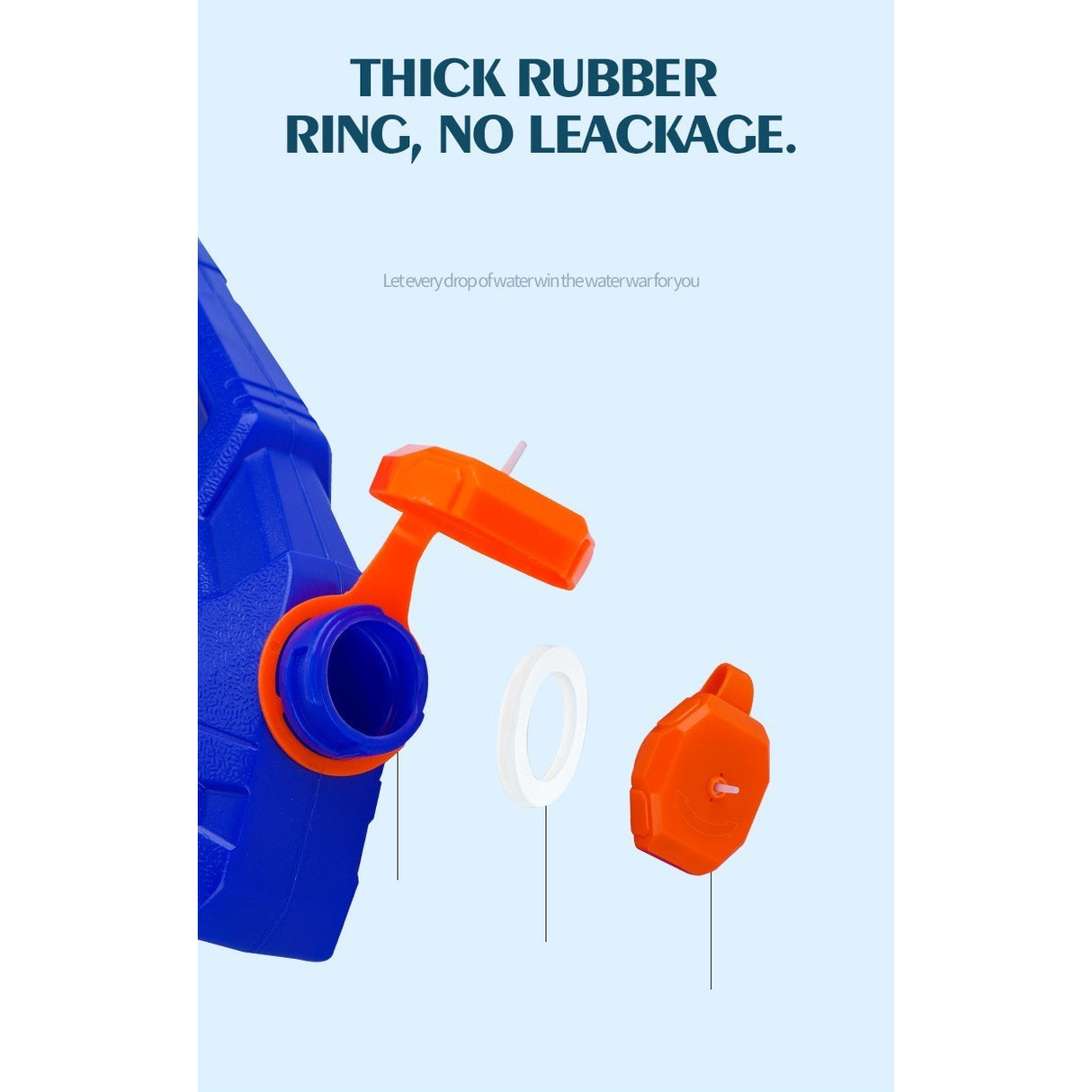 Pistol Cu Apa Pentru Copii, Rezervor, Pentru Piscina/Plaja, 6Ani+, Bleumarin/Rosu, 300Ml - vivimall.ro