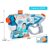Pistol cu Apa pentru Copii, Rezervor, Pentru Piscina/Plaja, Vivimall, 6ani+, Albastru, 4 duze, 900ML - vivimall.ro