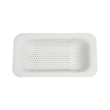Cos De Scurgere Pentru Chiuveta De Bucatarie, Plastic, Telescopic, 36X20X5 Cm, Alb - vivimall.ro