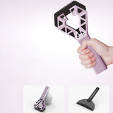 Racleta Auto pentru Zapada cu Doua Capete, Vivimall, Universala, Deszapezire Masina, cu Maner, Ergonomica, Detasabila, pentru Geamuri si Caroserie, Usor de Utilizat, 61x12.5 cm, Mov - vivimall.ro