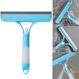 Racleta de Curatare 3 in 1, Vivimall, Multifunctional, Pentru Casa si Masina, Pulverizator de Spray, Racleta din Silicon si Burete, 21.5 x 25.7 cm, Albastru - vivimall.ro