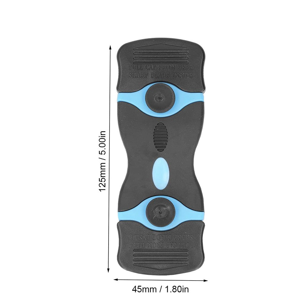 Racleta Multifunctionala pentru Curatare Sticla si Ceramica,- Design Ergonomic, Maner Anti-alunecare, Include 20 de Lame de Schimb, 12,5 x 4,5 cm, Albastru - vivimall.ro