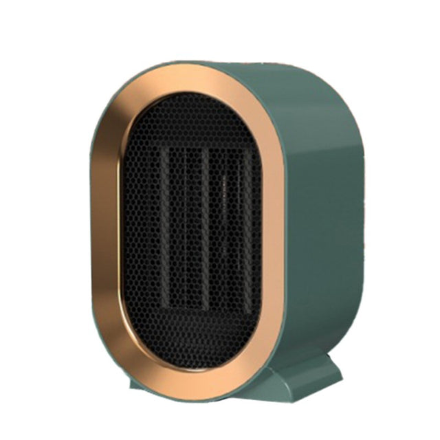 Radiator mini Incalzitor, Vivimall, Element de Incalzire PTC, Putere 1200 W, Radiator cu termostat reglabil, 19.5 x 12.5 x 12.5 cm, 800 g, Verde - vivimall.ro