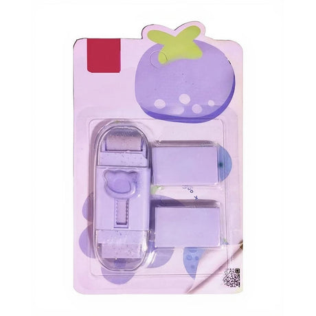 Radiera Retractabila, Flippy, Model Ursulet, Reglare Push-Pull, Radiera de tip Push, Doua Radiere de Rezerva in set din Cauciuc, Mov - vivimall.ro