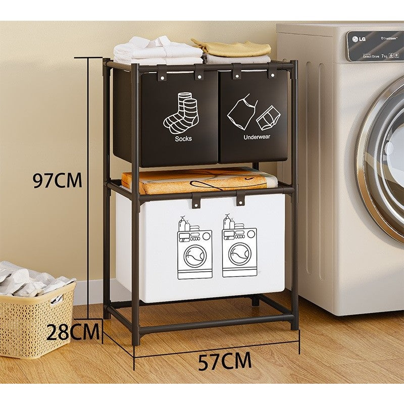 Set 2 Rafturi Depozitare Haine Murdare 3 Cosuri | EcoStor 2