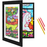 Rama Foto Din Plastic, Cu Spatiu Pentru Depozitare, Pentru Desene Si Picturi A4, Sticla Securizata - vivimall.ro