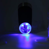 Rasnita Electrica Sare Si Piper, Cu Camera Depozitare Transparenta, Macinare, Functionare Pe Baterii, Cu Lumina, Abs, 20X6.5 Cm, Negru/Transparent - vivimall.ro