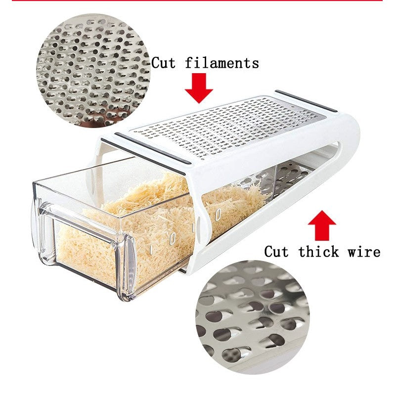 Razatoare inox cu colector alb | GrateMate - vivimall.ro