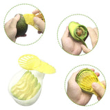 Recipient De Depozitare Avocado 5In1, Etans, Pentru Frigider, Din Plastic, Dispozitiv De Taiat, Curatat, Feliat, Verde - vivimall.ro