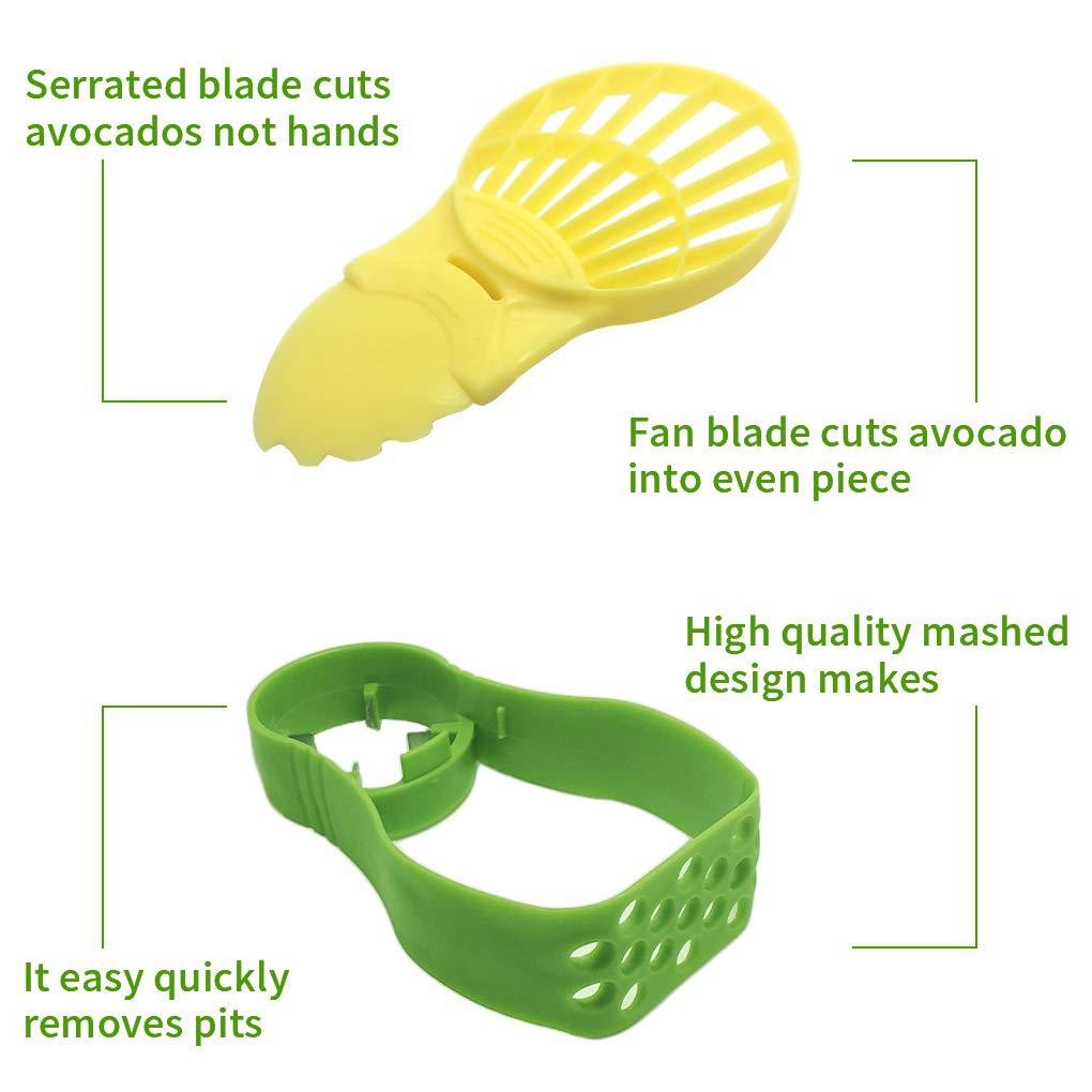 Recipient De Depozitare Avocado 5In1, Etans, Pentru Frigider, Din Plastic, Dispozitiv De Taiat, Curatat, Feliat, Verde - vivimall.ro