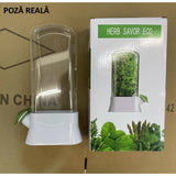 Recipient De Pastrare A Ierburilor Cu Capac De Umplere Cu Apa, Proaspat, Curat, Fara Bpa, Practic, Durabil, 27X16 Cm, Alb - vivimall.ro