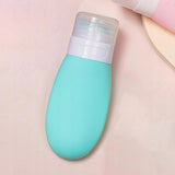 Recipient Portabil Din Silicon Elegant De Voiaj, Sticla De Calatorie, Potrivita Pentru Lotiune, Sampon Si Alte Lichide, Anti-Scurgere, Cu Posibilitate De Reumplere, Capacitate 90Ml - vivimall.ro