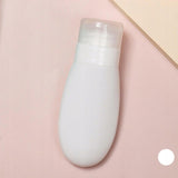 Recipient Portabil Din Silicon Elegant De Voiaj, Sticla De Calatorie, Potrivita Pentru Lotiune, Sampon Si Alte Lichide, Anti-Scurgere, Cu Posibilitate De Reumplere, Capacitate 90Ml - vivimall.ro