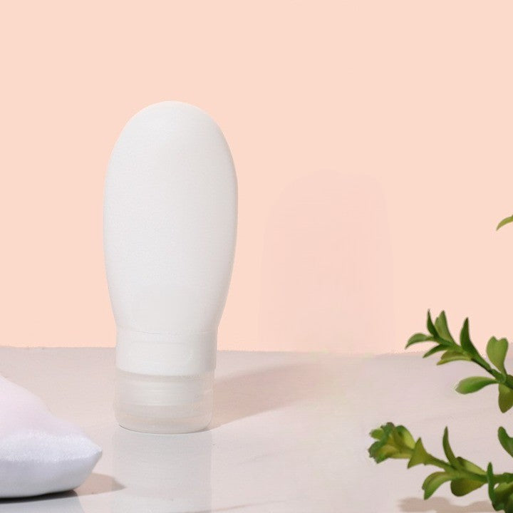 Recipient Portabil Din Silicon Elegant De Voiaj, Sticla De Calatorie, Potrivita Pentru Lotiune, Sampon Si Alte Lichide, Anti-Scurgere, Cu Posibilitate De Reumplere, Capacitate 90Ml - vivimall.ro