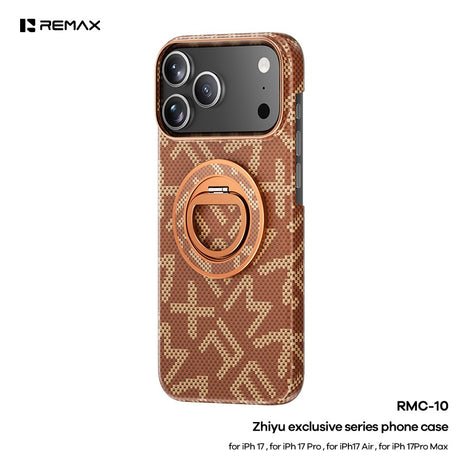 Husa pentru iPhone 17 Pro, Vivimall, Suport Magnetic, Portocaliu - vivimall.ro