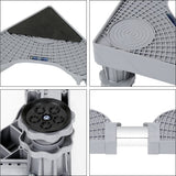 Suport Universal Reglabil, Flippy, pentru Frigider, Masina de Spalat, Uscator, Ajustabil, 4 Picioare, Antiderapant, Gri - vivimall.ro