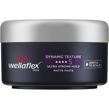 Wellaflex Men Dynamic Texture — pastă mată pentru păr, fixare ultra-puternică (5/6), 75 ml - vivimall.ro