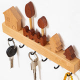 Suport Pentru Chei Lemn Model Casuta | KeyNest