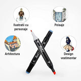 Set Markere 168 de Bucati Multicolor | ArtsyMarker - vivimall.ro