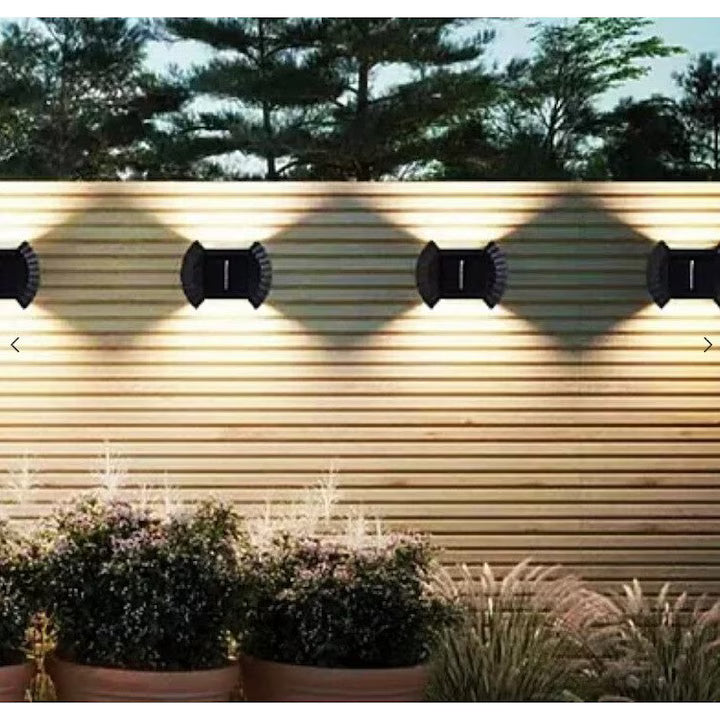 Комплект от 4 двупосочни соларни LED стенни лампи | SolarVibe