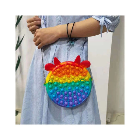Чанта Pop It Cow Rainbow | BubbleBag 2