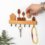Suport Pentru Chei Lemn Model Casuta | KeyNest