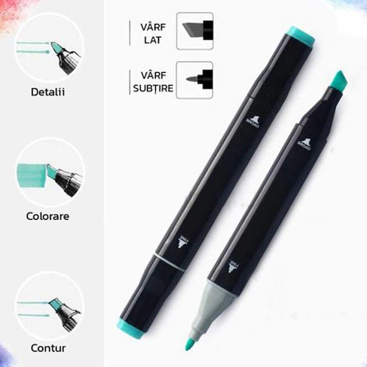 Set Markere 168 de Bucati Multicolor | ArtsyMarker - vivimall.ro
