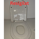Resigilat: Capac de Toaleta cu Reductie 2 in 1, Flippy, pentru Copii si Adulti, Coborare Lenta si Silentioasa, Instalare Usoara, din PP5 , in Forma de U Patrat, Alb - vivimall.ro