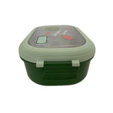 RESIGILAT - Caserola Container pentru Pranz, Flippy, Caserola LUNCH BOX pentru Studenti, din Plastic PP, pentru Scoala, Compartiment Metalic in Interior, 22.5 x 14.5 x 8 cm, Verde - vivimall.ro