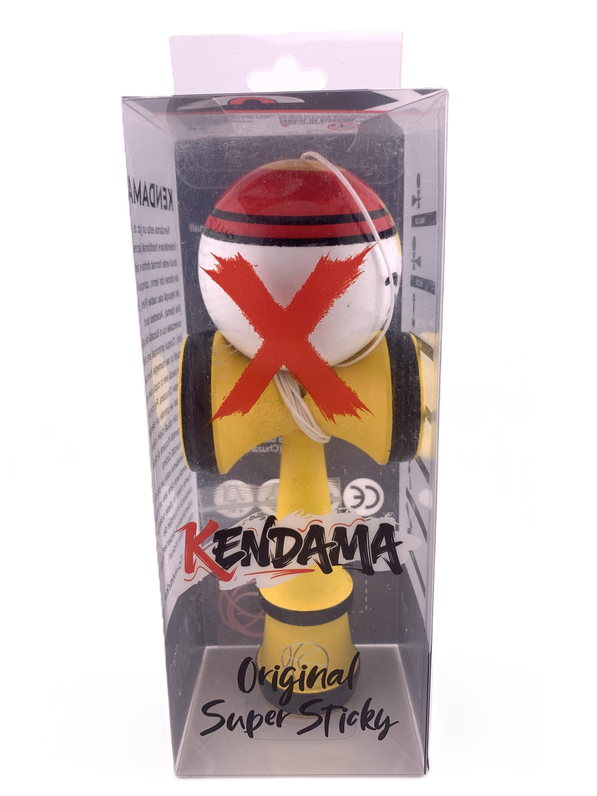 RESIGILAT - Kendama X Originala, Profesionala, Flippy, Big Cups V2, Model Rege Super Sticky Legendary Cupe Mari, Rulment Metalic cu Ata 55 cm, Maner Galben - vivimall.ro