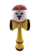 RESIGILAT - Kendama X Originala, Profesionala, Flippy, Big Cups V2, Model Rege Super Sticky Legendary Cupe Mari, Rulment Metalic cu Ata 55 cm, Maner Galben - vivimall.ro