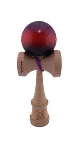 RESIGILAT - Kendama X Originala, Profesionala, Flippy, Big Cups V2, Super Sticky Cupe Mari, Rulment Metalic cu Ata 55 cm, Mov/Rosu/Negru - vivimall.ro