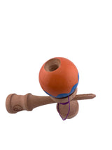 RESIGILAT - Kendama X Originala, Profesionala, Flippy, Super Sticky cu Cupe Mari KING SIZE V3, Gaura in Baza, Rulment Metalic, din lemn 18 cm, Ata 62/65 cm, Special Albastru/Portocaliu - vivimall.ro