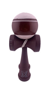 RESIGILAT - Kendama X Originala, Profesionala, Flippy, Super Sticky Legendary, Rulment Metalic cu Ata 55 cm, Alb/Maro - vivimall.ro