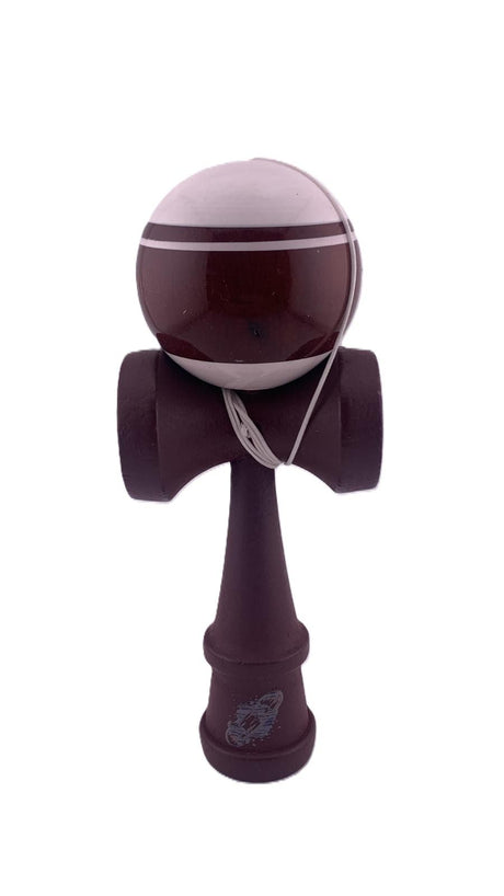 RESIGILAT - Kendama X Originala, Profesionala, Flippy, Super Sticky Legendary, Rulment Metalic cu Ata 55 cm, Alb/Maro - vivimall.ro