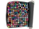 RESIGILAT - Set 168 Markere Duble, Flippy, pe Baza de Alcool, Geanta Impermeabila Inclusa, Culori Numerotate, 23 x 16 x 20 cm, Multicolor - vivimall.ro