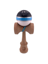 RESIGILAT2 - Kendama X Originala ROYAL SPIKE, Profesionala, Flippy, Cupe Mari KING SIZE V3, Super Sticky, Gaura in Baza, Rulment Metalic, din lemn 18 cm, Ata 62/65 cm, Inel Albastru Deschis