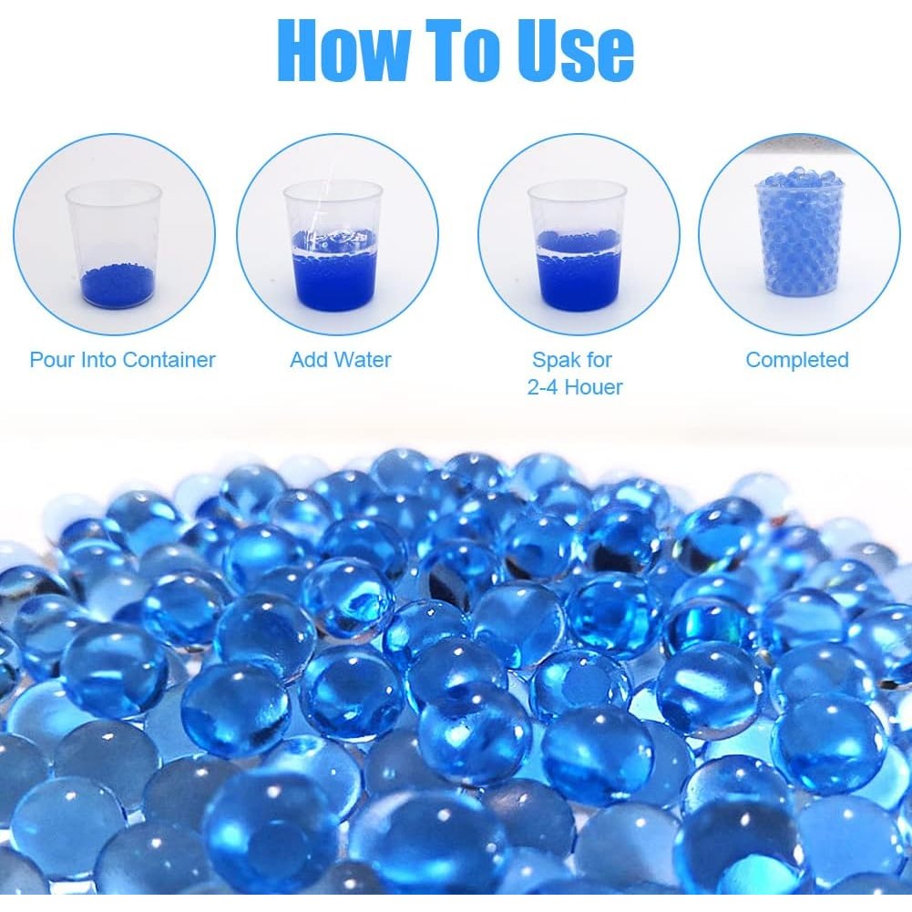 Munitie, 20.000 Bile Gel Pentru Pistoale De Jucarie Gel Blaster 7X6 Cm, Albastru - vivimall.ro
