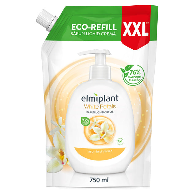 Rezerva Sapun Lichid Crema, Elmiplant, Iasomie si Vanilie, 750 ml - vivimall.ro